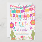 Laten we Fiesta Kids Birthday Party Invitation Kaart (Voorkant)