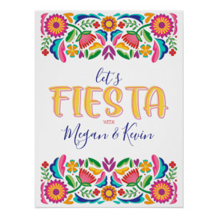 Laten we Fiesta Koppels Douche Party Decor Perfect Poster