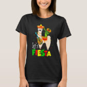 Laten we Fiesta Llama Cinco De Mayo Cactus Sombrer T-shirt (Voorkant)