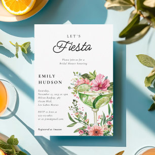 Laten we Fiesta Margarita Floral Vrijgezellenfeest Kaart