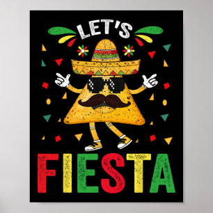 Laten we Fiesta Mexicaanse Cinco De Mayo vieren Poster