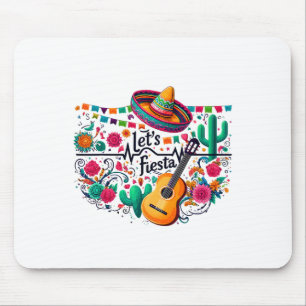 Laten we Fiesta Mexicaanse feestviering hartslag v Muismat