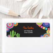 Laten we Fiesta Mexican Return Address Label Cactu (Insitu)