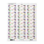 Laten we Fiesta Mexican Return Address Label Cactu (Full Sheet)