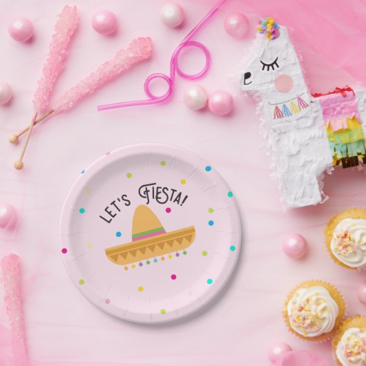 Laten we Fiesta Paper Borden Papieren Bordje (Feest)