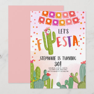 Laten we Fiesta Party Mexican Cactus Adult Birthda Kaart