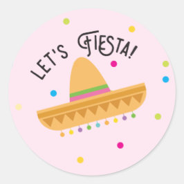Laten we Fiesta ronde Stickers