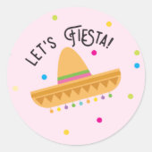 Laten we Fiesta ronde Stickers (Voorkant)