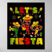 Laten we Fiesta Shirt Mexicaanse partij Let's Fies Poster (Voorkant)