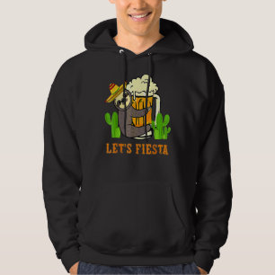 Laten we Fiesta Sloth Beer Drink Cinco de Mayo Mex Hoodie