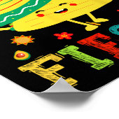 Laten we Fiesta Taco Cinco De Mayo Jongens Mannen  Poster (Hoek)