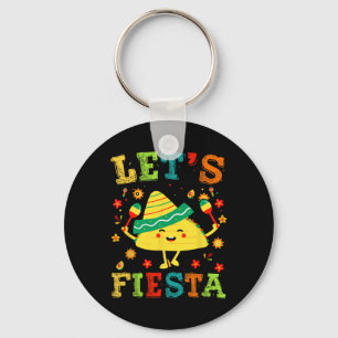 Laten we Fiesta Taco Cinco De Mayo Jongens Mannen Sleutelhanger