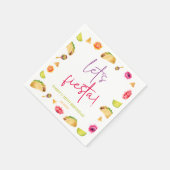 Laten we Fiesta Taco Mexicaans Fiesta Verjaardagsf Servet (Hoek)