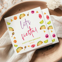 Laten we Fiesta Taco Mexicaans Fiesta Verjaardagsf