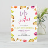 Laten we Fiesta! Taco verjaardagsfeestje Kaart (Staand voorkant)