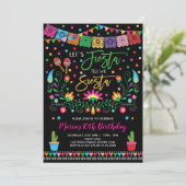 Laten we Fiesta tot we Siesta Mexicaanse verjaarda Kaart (Staand voorkant)