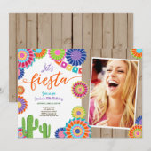 Laten we Fiesta uitnodigen Mexicaanse dag 30 Vrouw Kaart (Voorkant / Achterkant)