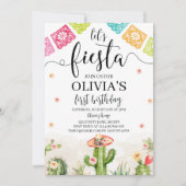 Laten we Fiesta Verjaardag uitnodiging Wit (Voorkant)