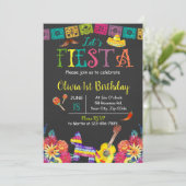 Laten we Fiesta-verjaardagsuitnodiging Kaart (Staand voorkant)