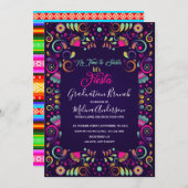 Laten we Fiesta waterverf Afstuderen Brunch Kaart (Voorkant / Achterkant)