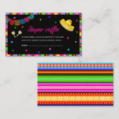 Laten we Fiesta Waterverf baby shower diaper raffl Informatiekaartje (Voorkant / Achterkant)