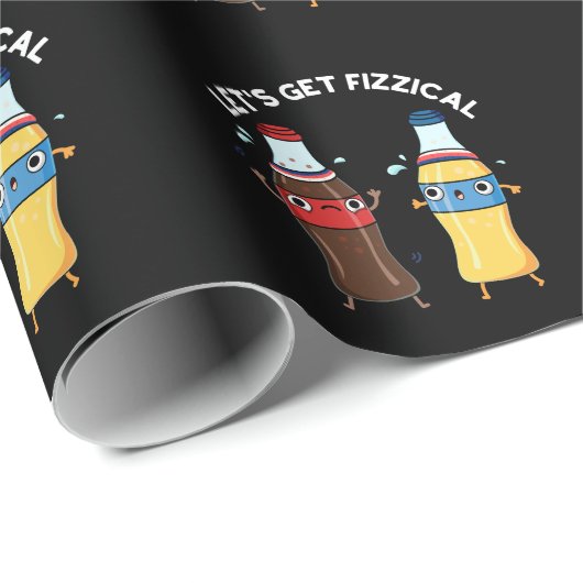Laten we Fizzical Funny Soda Pop Pun Dark BG halen Cadeaupapier (Rol Hoek)