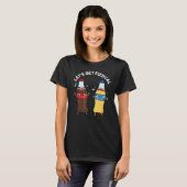 Laten we Fizzical Funny Soda Pop Pun Dark BG halen T-shirt (Voorkant volledig)