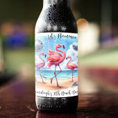 Laten we Flamenco! Birthday Beach Bash Bier Etiket