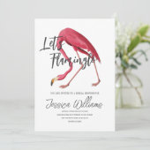 Laten we flamingelen! Tropische Vrijgezellenfeest  Kaart (Staand voorkant)