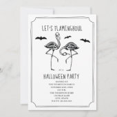 Laten we Flaminghoul Halloween Party Kaart (Voorkant)