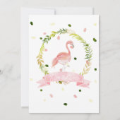 Laten we Flamingle 1e Verjaardag uitnodiging, Flam Kaart (Achterkant)