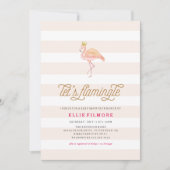 Laten we FLAMINGLE BABY SHOWER FLAMINGO UITNODIGIN Kaart (Voorkant)