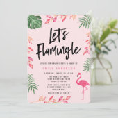 Laten we Flamingle | Baby Shower Uitnodiging (Staand voorkant)