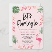 Laten we Flamingle | Baby Shower Uitnodiging (Voorkant)