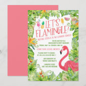 Laten we Flamingle Bachelorette Party houden Kaart (Voorkant / Achterkant)