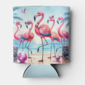 Laten we Flamingle Beach Party Blikjeskoeler (Voorkant)