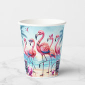 Laten we Flamingle Beach Party Papieren Bekers (Voorkant)