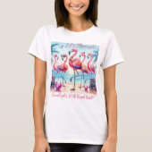 Laten we Flamingle Beach Verjaardags Bash Herdenki T-shirt (Voorkant)