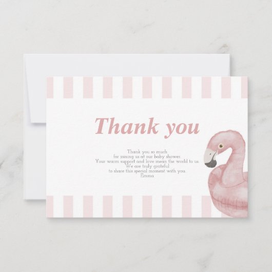 Laten we flamingle bedankkaartje bedankkaart (Voorkant)