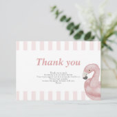 Laten we flamingle bedankkaartje bedankkaart (Staand voorkant)