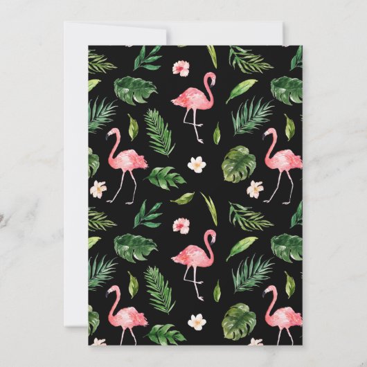 Laten we flamingle bruids douche uitnodiging (Achterkant)