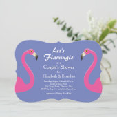 Laten we Flamingle Couple's Shower uitnodigen - pa Kaart (Staand voorkant)