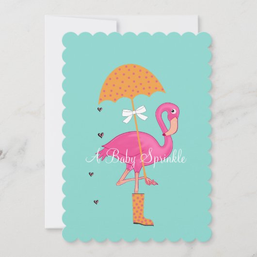 Laten we Flamingle Flamingo Baby Party Kaart (Voorkant)