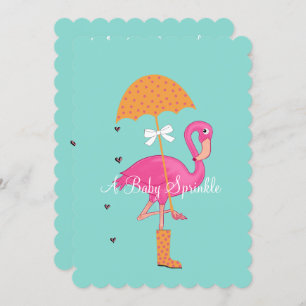 Laten we Flamingle Flamingo Baby Party Kaart