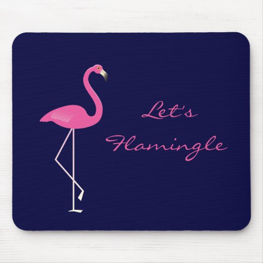 Laten we Flamingle Flamingo Mousepad laten vlammen Muismat (Voorkant)