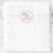 Laten we Flamingle! Flamingo Sticker (Tas)