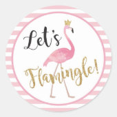 Laten we Flamingle! Flamingo Sticker (Voorkant)