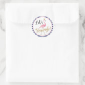 Laten we Flamingle! Flamingo Sticker (Tas)