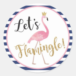 Laten we Flamingle! Flamingo Sticker