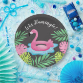Laten we Flamingle Flamingo Tropical Paper Bord la (Feest)